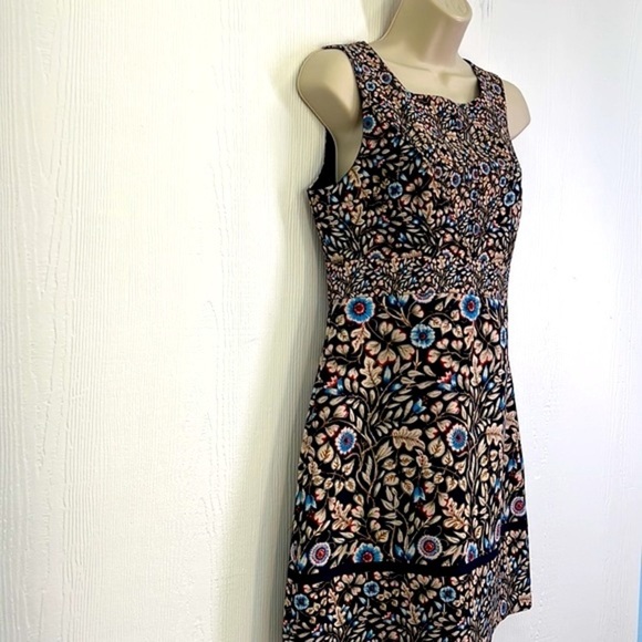 Anthropologie - Maeve Floral Blue & Red Sleeveless Sheath Dress Size 4 - Picture 5 of 16